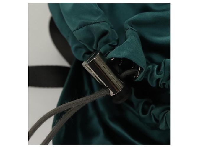 Zaino PRADA Satin Blu Auth yk19071 - vista 10