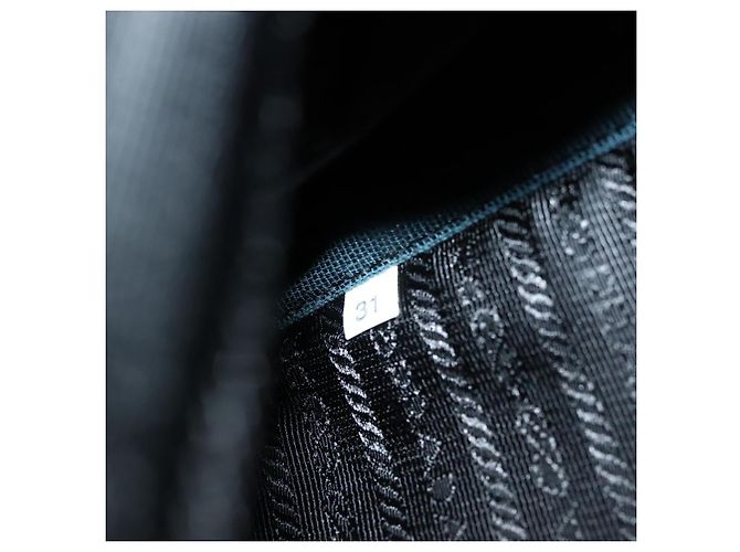 Zaino PRADA Satin Blu Auth yk19071 - vista 12