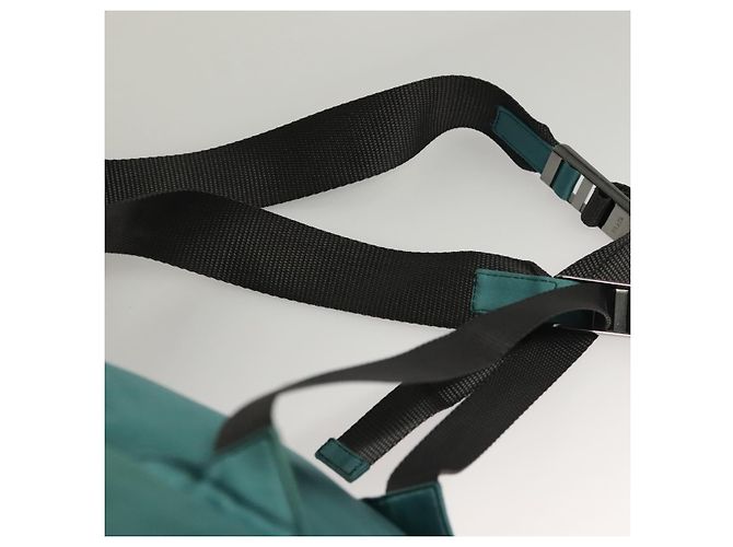 Zaino PRADA Satin Blu Auth yk19071 - vista 15