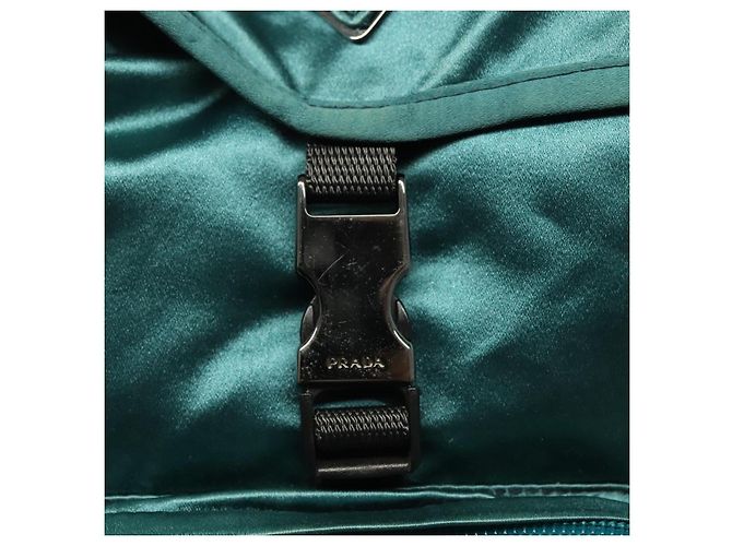 Zaino PRADA Satin Blu Auth yk19071 - vista 20