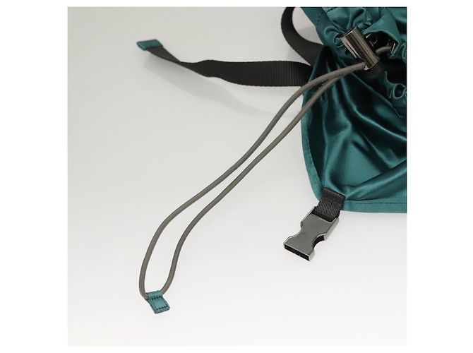 Zaino PRADA Satin Blu Auth yk19071 - vista 22