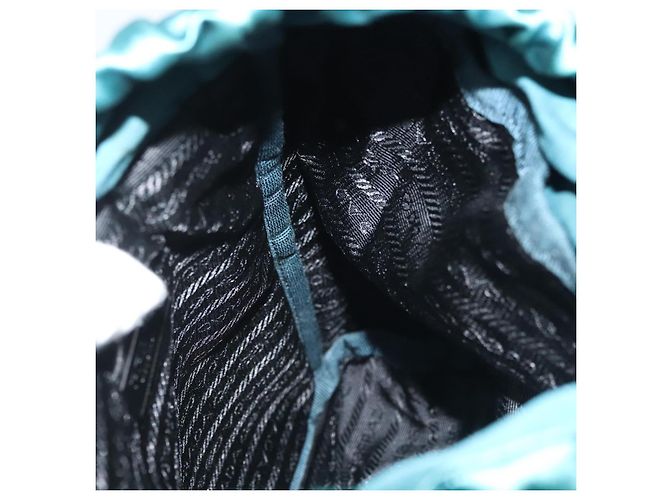 Zaino PRADA Satin Blu Auth yk19071 - vista 25