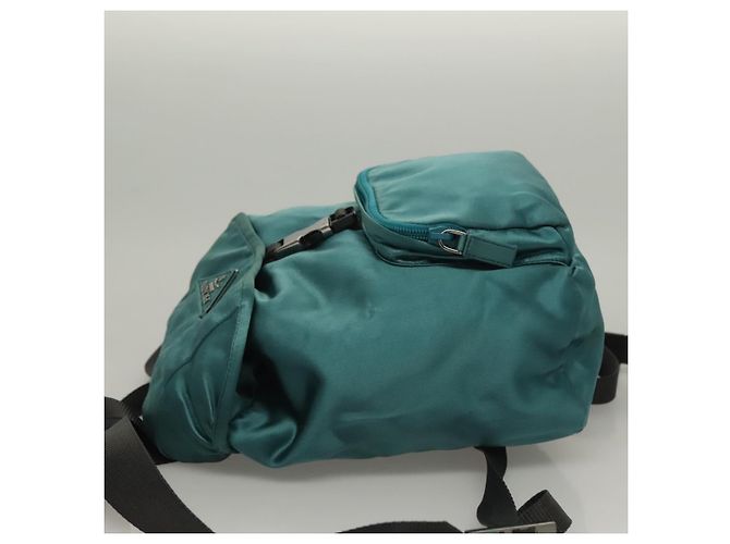Zaino PRADA Satin Blu Auth yk19071 - vista 4