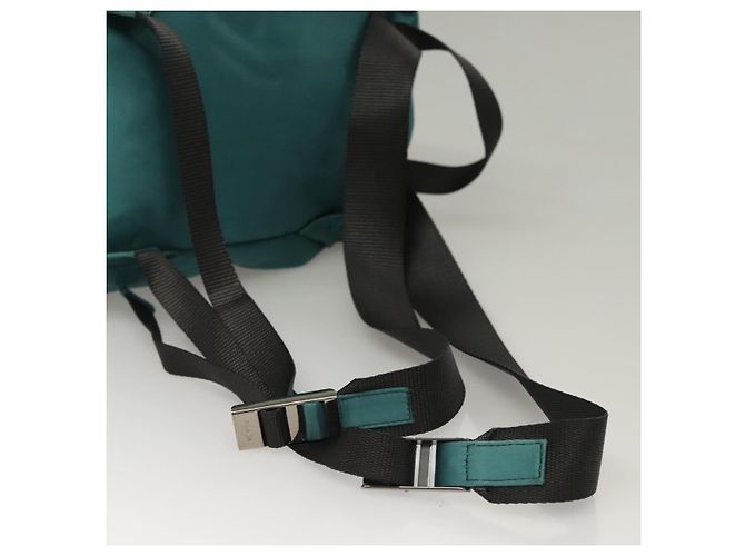 Zaino PRADA Satin Blu Auth yk19071 - vista 9