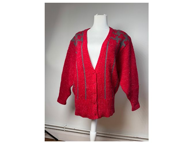 Vintage Dior Wool Sweater Red M - view 11