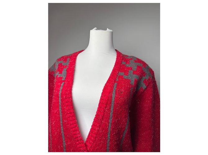 Vintage Dior Wool Sweater Red M - view 14