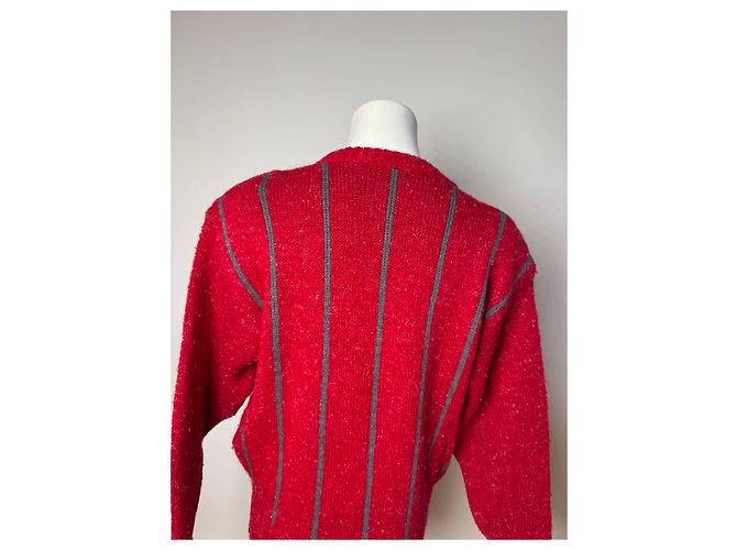 Vintage Dior Wool Sweater Red M - view 15