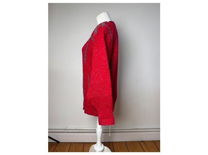 Vintage Dior Wool Sweater Red M - view 3