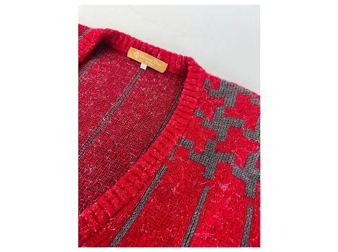 Vintage Dior Wool Sweater Red M - view 7