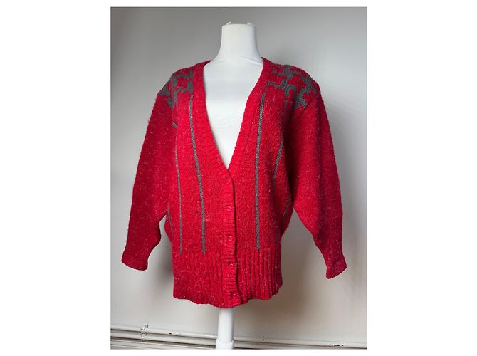 Vintage Dior Wool Sweater Red M - view 9