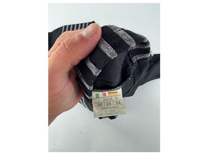 Maglione vintage Fendi in poliestere a righe M Nero - vista 8