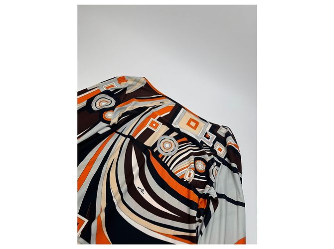 Emilio Pucci Felpa Vintage Pucci Seta M Arancione - vista 13