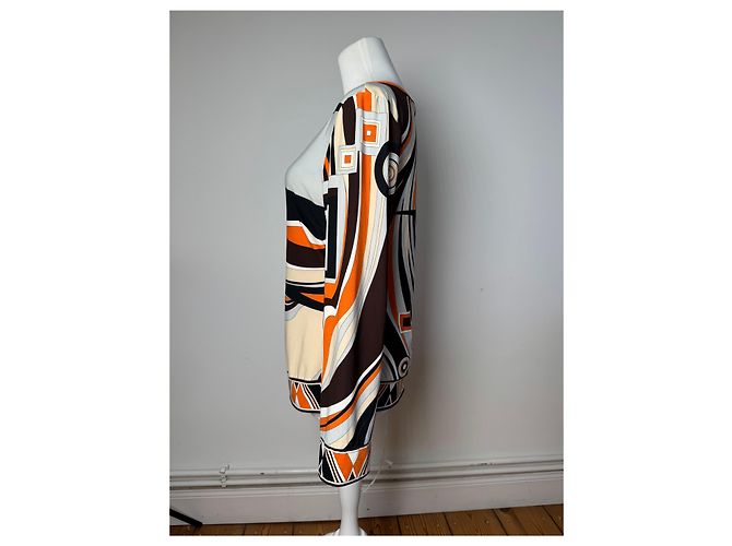 Emilio Pucci Felpa Vintage Pucci Seta M Arancione - vista 2