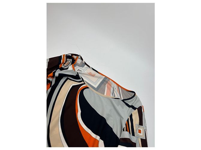 Emilio Pucci Felpa Vintage Pucci Seta M Arancione - vista 5