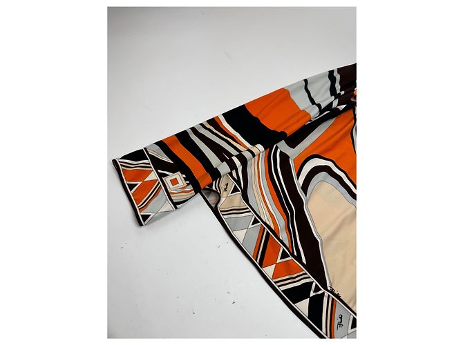 Emilio Pucci Felpa Vintage Pucci Seta M Arancione - vista 8