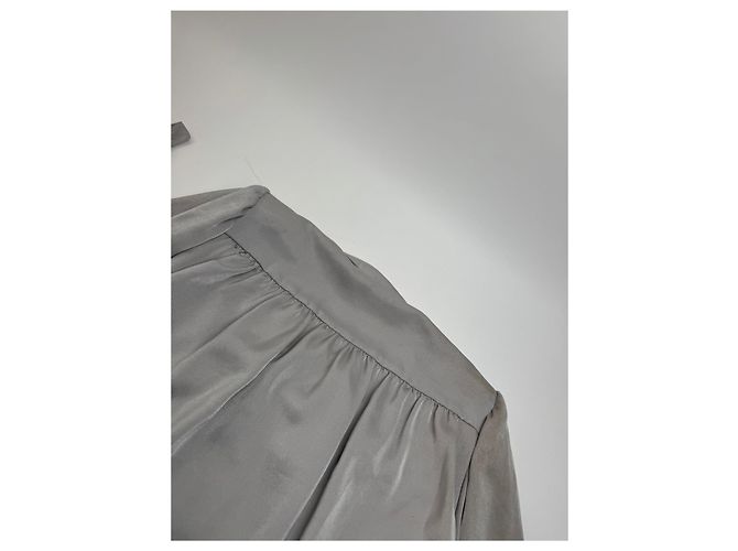Vintage Yves Saint Laurent Seidenbluse Silber 38/M - Ansicht 13
