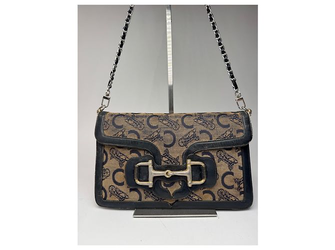 Céline Vintage Celine Macadam Monogram Grecy Tasche Kamel - Ansicht 11