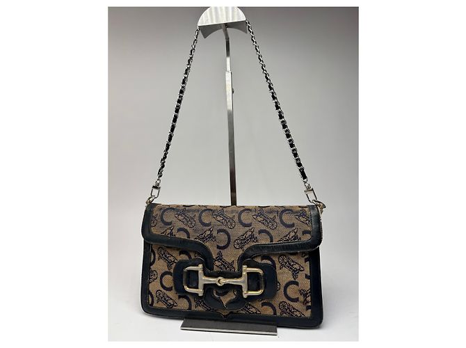 Céline Vintage Celine Macadam Monogram Grecy Tasche Kamel - Ansicht 14