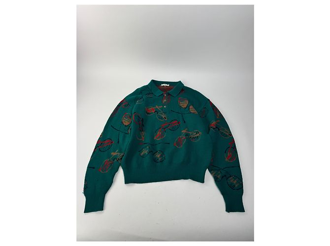 Vintage Balenciaga Pullover grün L - Ansicht 4