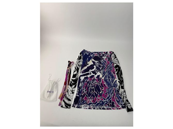 Vintage Emilio Pucci Seidenkleid 34XS Lila - Ansicht 12