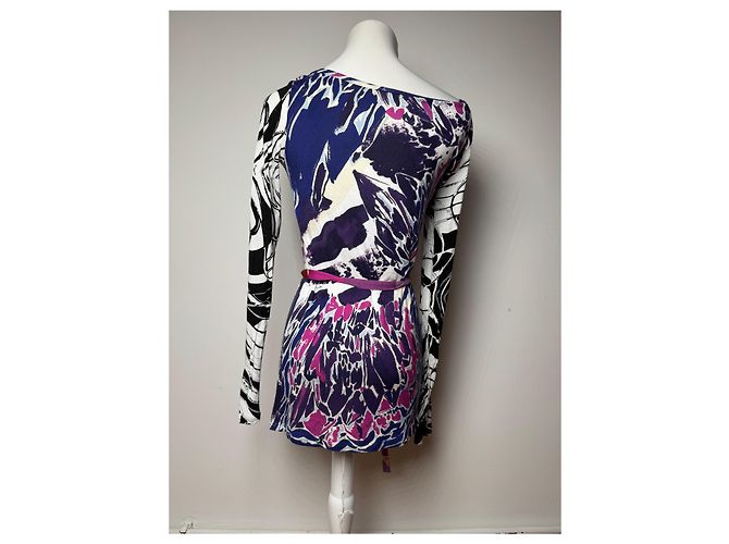 Vintage Emilio Pucci Seidenkleid 34XS Lila - Ansicht 15