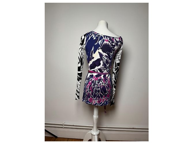 Vintage Emilio Pucci Seidenkleid 34XS Lila - Ansicht 3