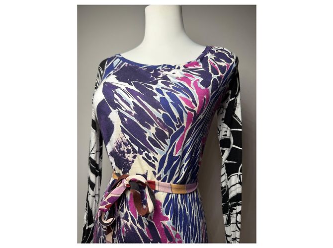 Vintage Emilio Pucci Seidenkleid 34XS Lila - Ansicht 6