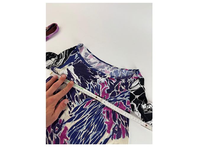 Vintage Emilio Pucci Seidenkleid 34XS Lila - Ansicht 8