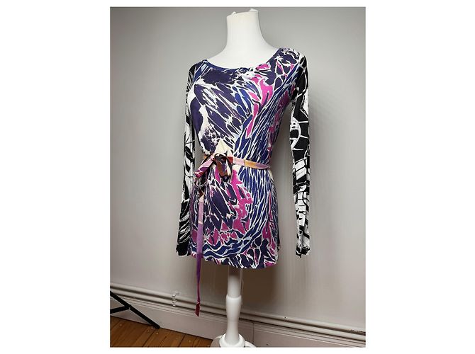 Vintage Emilio Pucci Seidenkleid 34XS Lila - Ansicht 9