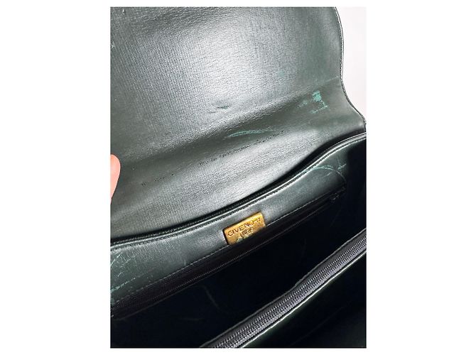 Vintage Givenchy 2Way Leder-Schlangenledertasche grün - Ansicht 10