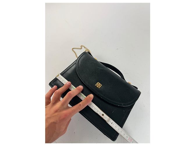 Vintage Givenchy 2Way Leder-Schlangenledertasche grün - Ansicht 11