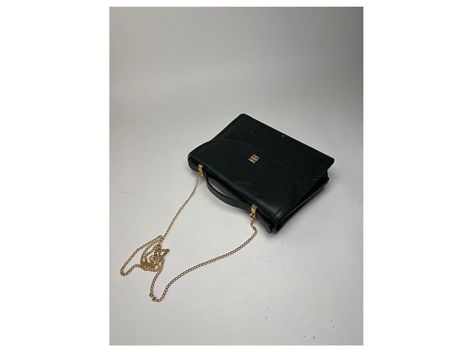 Vintage Givenchy 2Way Leder-Schlangenledertasche grün - Ansicht 15