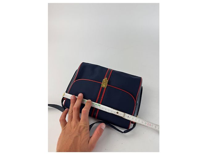 Céline Vintage Celine Paris Triomphe Tasche navy Marineblau - Ansicht 12