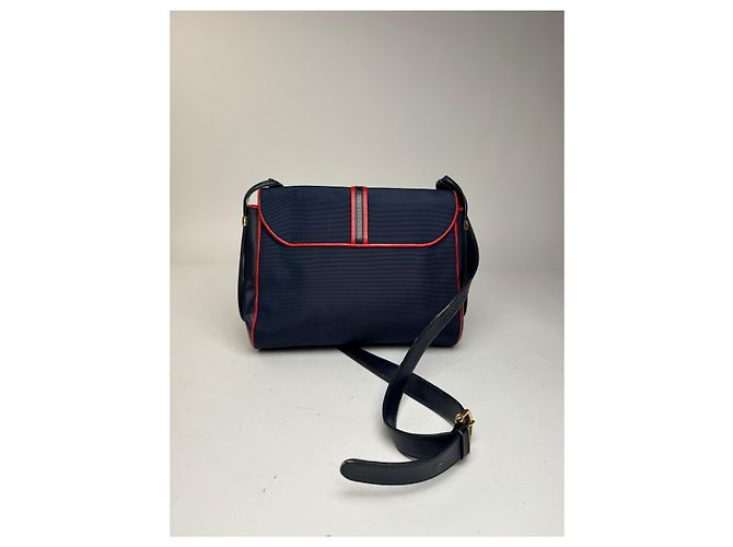 Céline Vintage Celine Paris Triomphe Tasche navy Marineblau - Ansicht 2