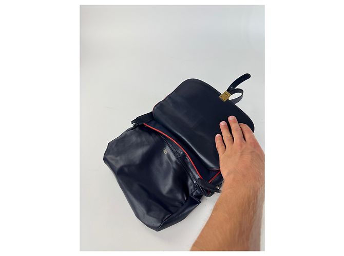 Céline Vintage Celine Paris Triomphe Tasche navy Marineblau - Ansicht 4