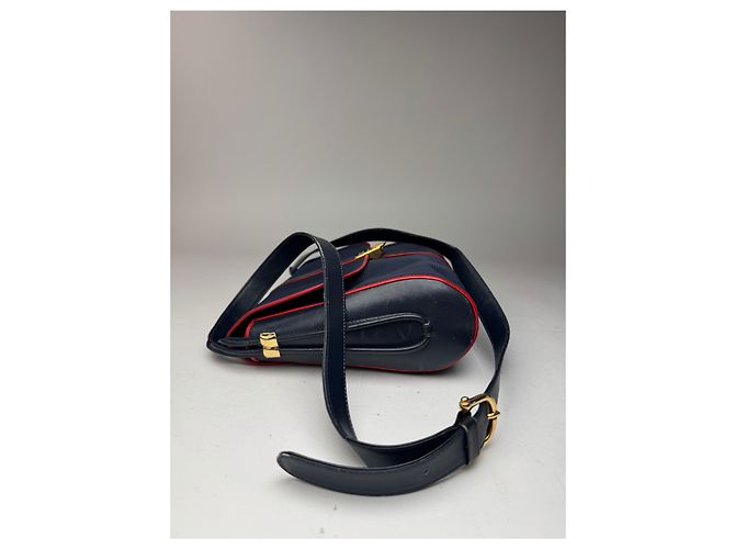 Céline Vintage Celine Paris Triomphe Tasche navy Marineblau - Ansicht 7