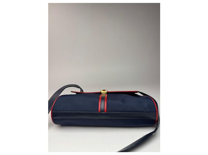 Céline Vintage Celine Paris Triomphe Tasche navy Marineblau - Ansicht 8