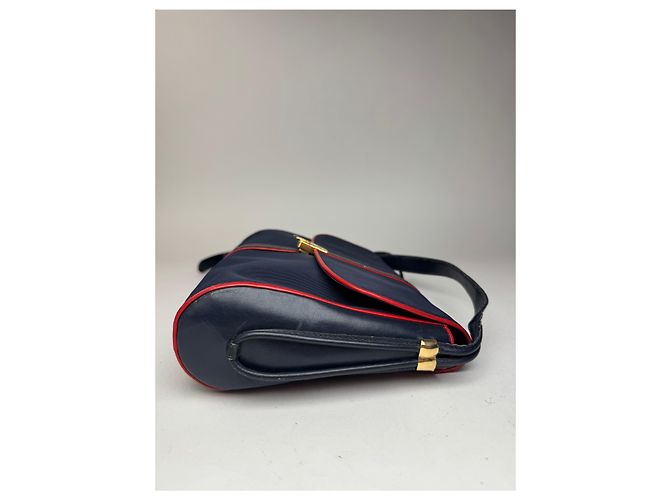 Céline Vintage Celine Paris Triomphe Tasche navy Marineblau - Ansicht 9
