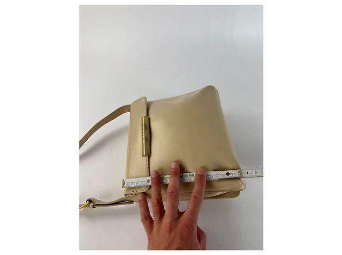 Vintage Givenchy Ledertasche beige - Ansicht 12