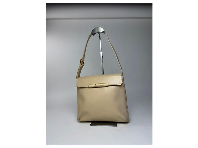 Vintage Givenchy Ledertasche beige - Ansicht 14