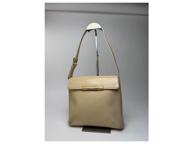Vintage Givenchy Ledertasche beige - Ansicht 9