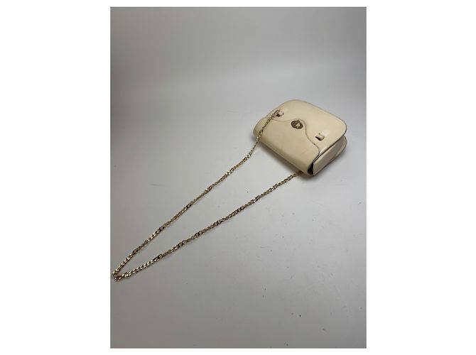 Triomphe Céline Vintage Celine Paris Ledertasche beige Weiß - Ansicht 10