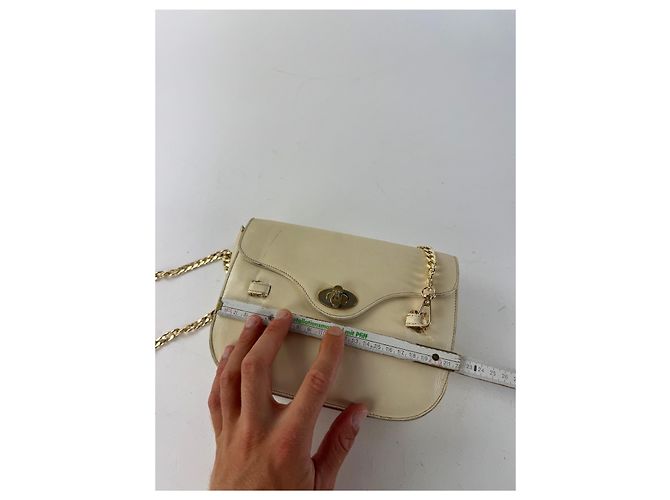 Triomphe Céline Vintage Celine Paris Ledertasche beige Weiß - Ansicht 13