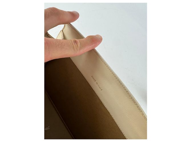 Triomphe Céline Vintage Celine Paris Ledertasche beige Weiß - Ansicht 5