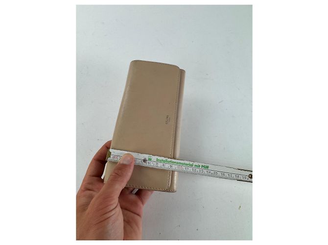 Céline Vintage Celine Paris Leather wallet beige - view 10