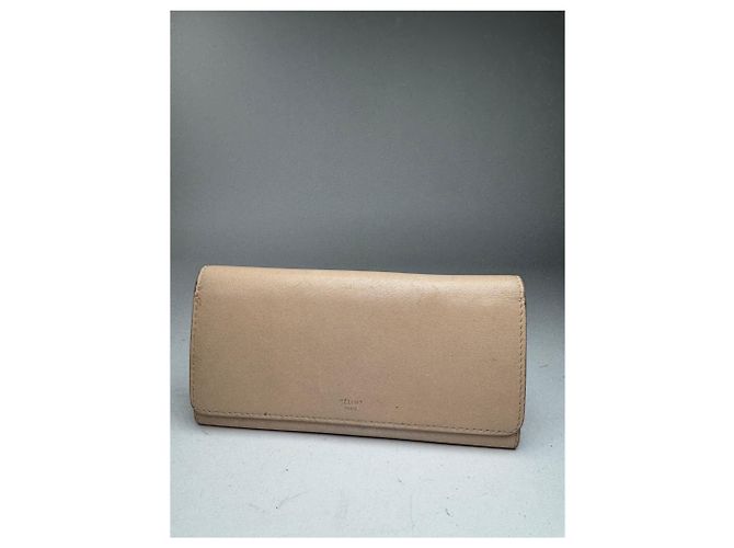 Céline Vintage Celine Paris Leather wallet beige - view 11