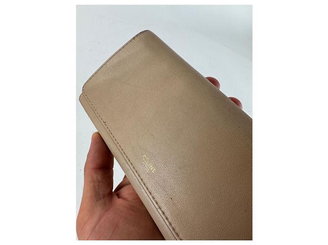 Céline Vintage Celine Paris Leather wallet beige - view 4