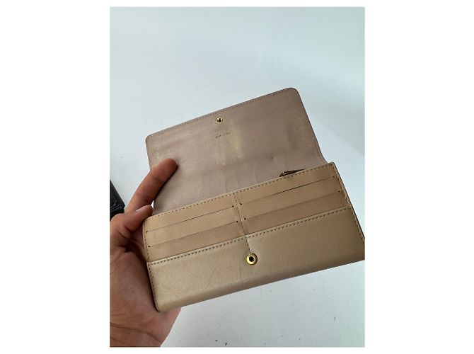 Céline Vintage Celine Paris Leather wallet beige - view 6