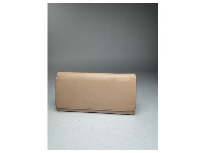 Céline Vintage Celine Paris Leather wallet beige - view 7