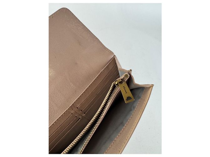 Céline Vintage Celine Paris Leather wallet beige - view 8